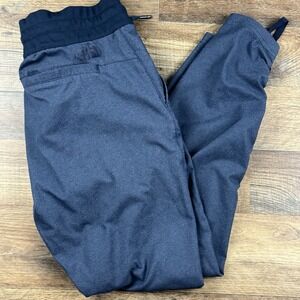 North Face Pants Womens M Blue Drawstring Outdoor Hiking Ruched Leg Yoga